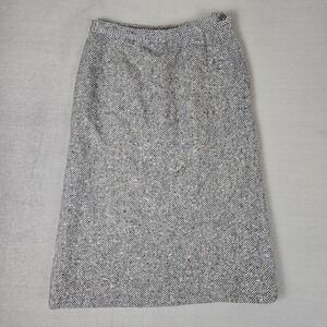 Pendleton Vintage Tweed Herringbone Skirt Womens 10 Pure Virgin Wool Made in USA